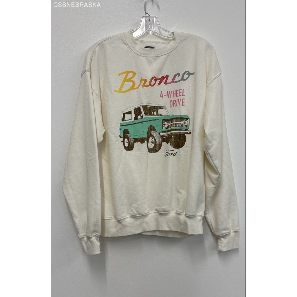 Ford Off White Women's‎ Licensed Ford Bronco Crewneck Sweatshirt - Size XS